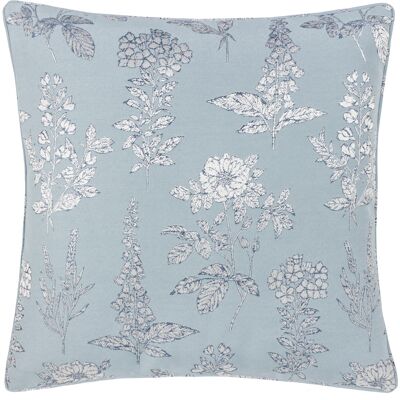 Wylder Nature Sophia Floral Jacquard Feather Filled Cushion - Blue - Size 50 Cm X 50 Cm Wylder Nature Sophia Floral Jacquard Feather Filled Cushion - Blue - Size 50 Cm X 50 Cm