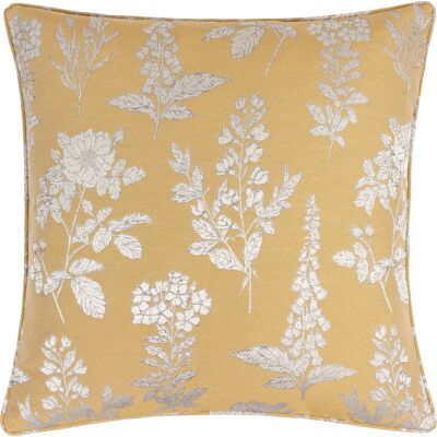 Wylder Nature Sophia Floral Jacquard Feather Filled Cushion - Gold - Size 50 Cm X 50 Cm Wylder Nature Sophia Floral Jacquard Feather Filled Cushion - Gold - Size 50 Cm X 50 Cm