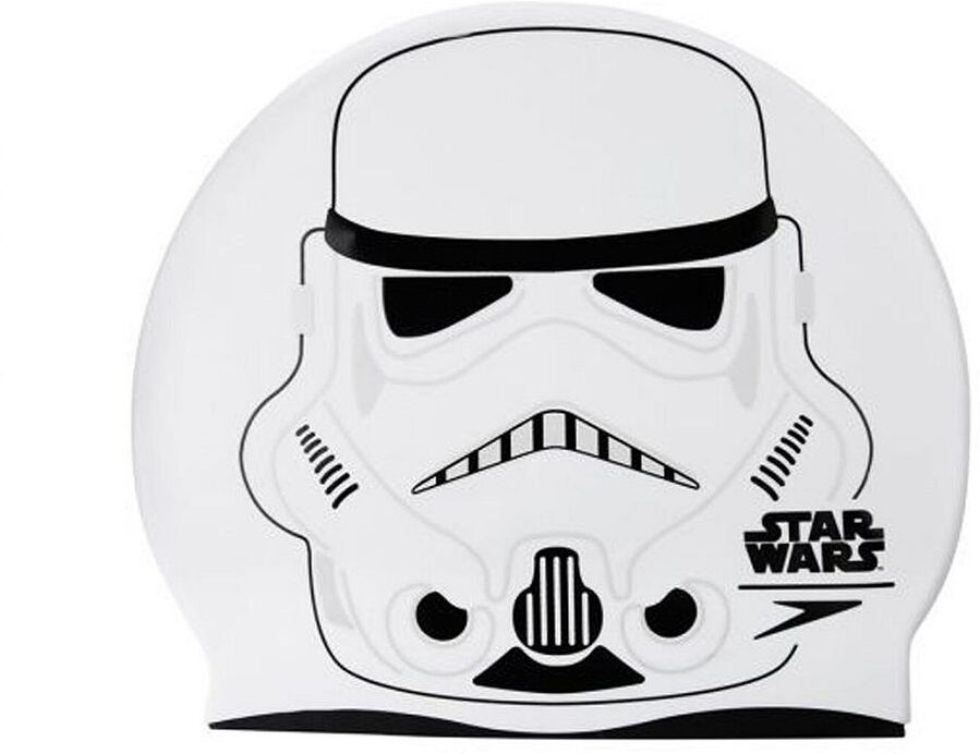 Speedo Childrens Unisex Star Wars White Printed Silicone Swimming Cap 8 08386c632 - Black - One Size