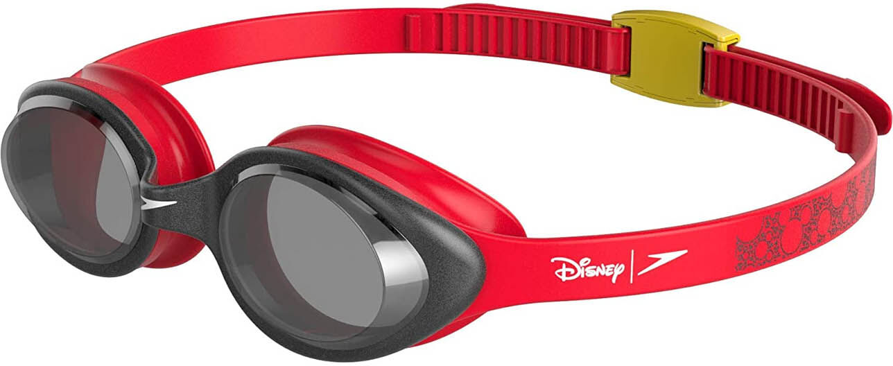 Speedo Unisex Mickey Mouse Illusion Junior Swim Goggles - Red - One Size