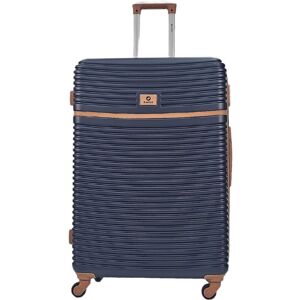 Infinity Leather Unisex Hardshell Cabin Suitcase Robust 4 Wheel Abs Luggage Travel Bag - Navy - Size Medium Infinity Leather Unisex Hardshell Cabin Suitcase Robust 4 Wheel Abs Luggage Travel Bag - Navy - Size Medium