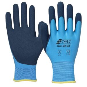 NITRAS SOFT GRIP Polyester Gloves, Water-Resistant, Light Blue