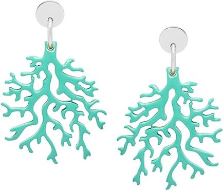 Branch Jewellery Earrings Coral Shape In Aquamarine Blue