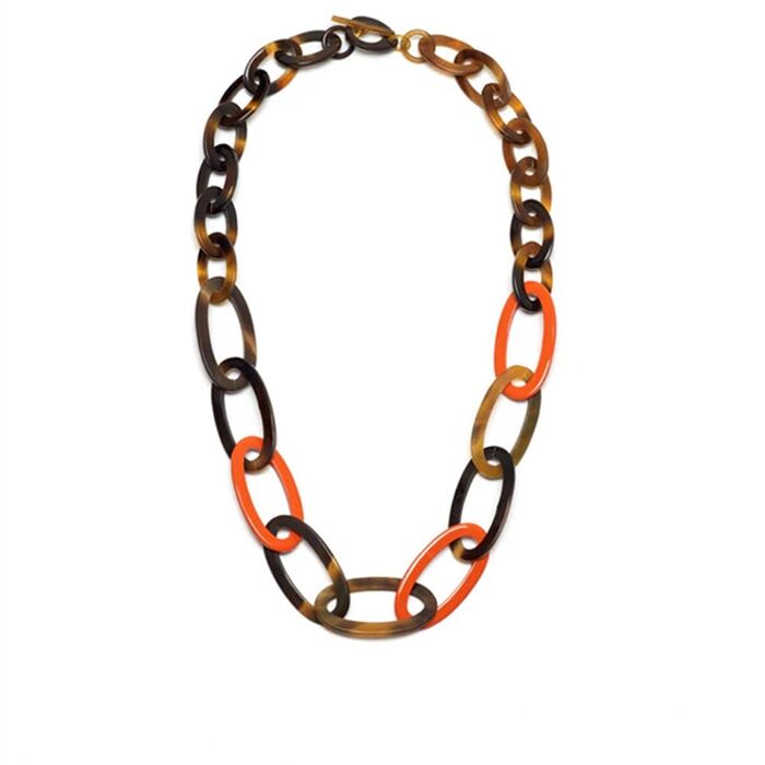 Branch Jewellery Necklace Oval Link In Orange