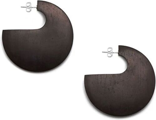 Branch Jewellery Earrings Flat Hoops In Black