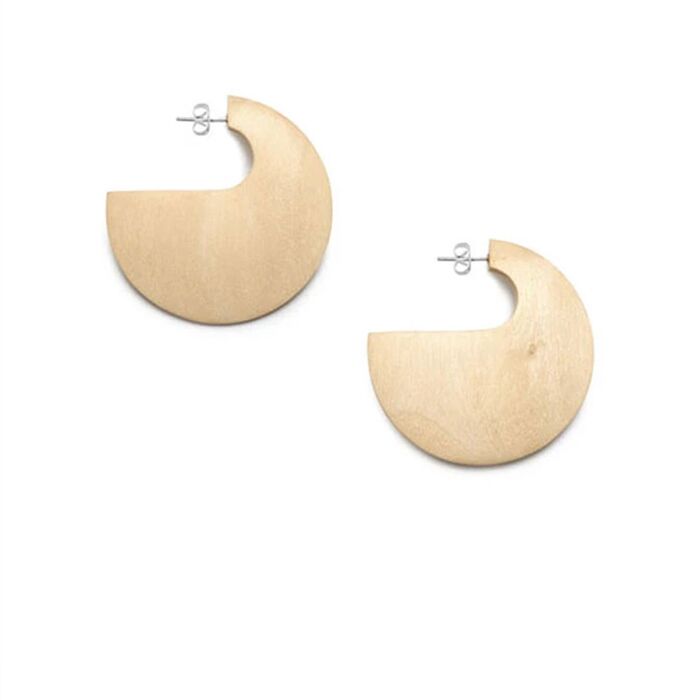 Branch Jewellery Earrings Flat Hoops In White