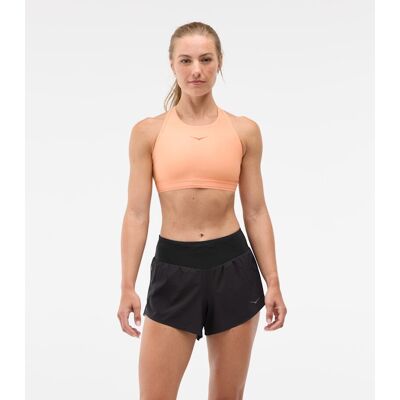 HOKA Women's Hupana Sports Bra Removable Cup in Pale Tangerine, Size XS HOKA Women's Hupana Sports Bra Removable Cup in Pale Tangerine, Size XS