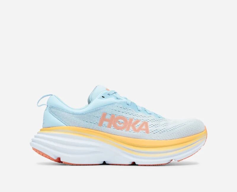 HOKA Women's Bondi 8 Road Running Shoes in Summer Song/Country Air, Size 9 W