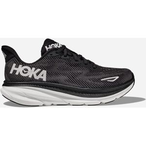 HOKA Women's Clifton 9 Road Running Shoes in Black/White, Size 5 HOKA Women's Clifton 9 Road Running Shoes in Black/White, Size 5
