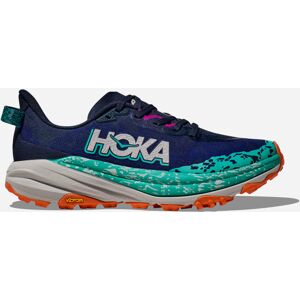 HOKA Women's Speedgoat 6 Trail Shoes in Varsity Navy/Meteor, Size 4.5 W HOKA Women's Speedgoat 6 Trail Shoes in Varsity Navy/Meteor, Size 4.5 W