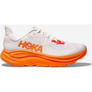 HOKA Women's Clifton 10 Road Running Shoes in Frost/Orange Zest, Size 2 HOKA Women's Clifton 10 Road Running Shoes in Frost/Orange Zest, Size 2