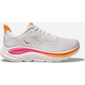 HOKA Women's Clifton 10 Road Running Shoes in White/Electric Rose, Size 3.5 HOKA Women's Clifton 10 Road Running Shoes in White/Electric Rose, Size 3.5