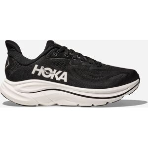 HOKA Women's Clifton 10 Road Running Shoes in Black/White, Size 9 W HOKA Women's Clifton 10 Road Running Shoes in Black/White, Size 9 W