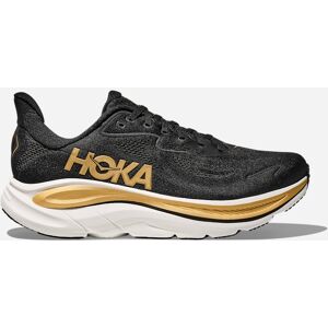 HOKA Men's Clifton 10 Road Running Shoes in Black/Gold, Size 11 HOKA Men's Clifton 10 Road Running Shoes in Black/Gold, Size 11