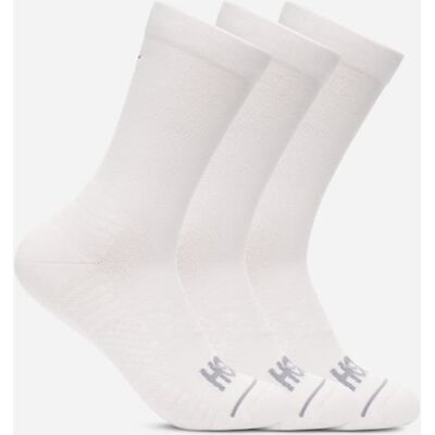 HOKA Crew Run Sock 3-Pack in White - Socks HOKA Crew Run Sock 3-Pack in White - Socks