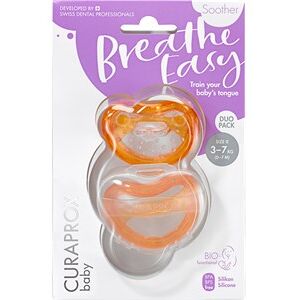 Curaprox Baby Soother Dummy orange duo Size 1 (7 - 10 kg or 18 months) 2 Stk.