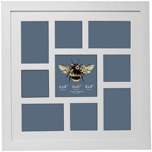 Swains Kimber 18x18 Multi Aperture Frame White- Decor~~Picture Frames Swains Kimber 18x18 Multi Aperture Frame White- Decor~~Picture Frames