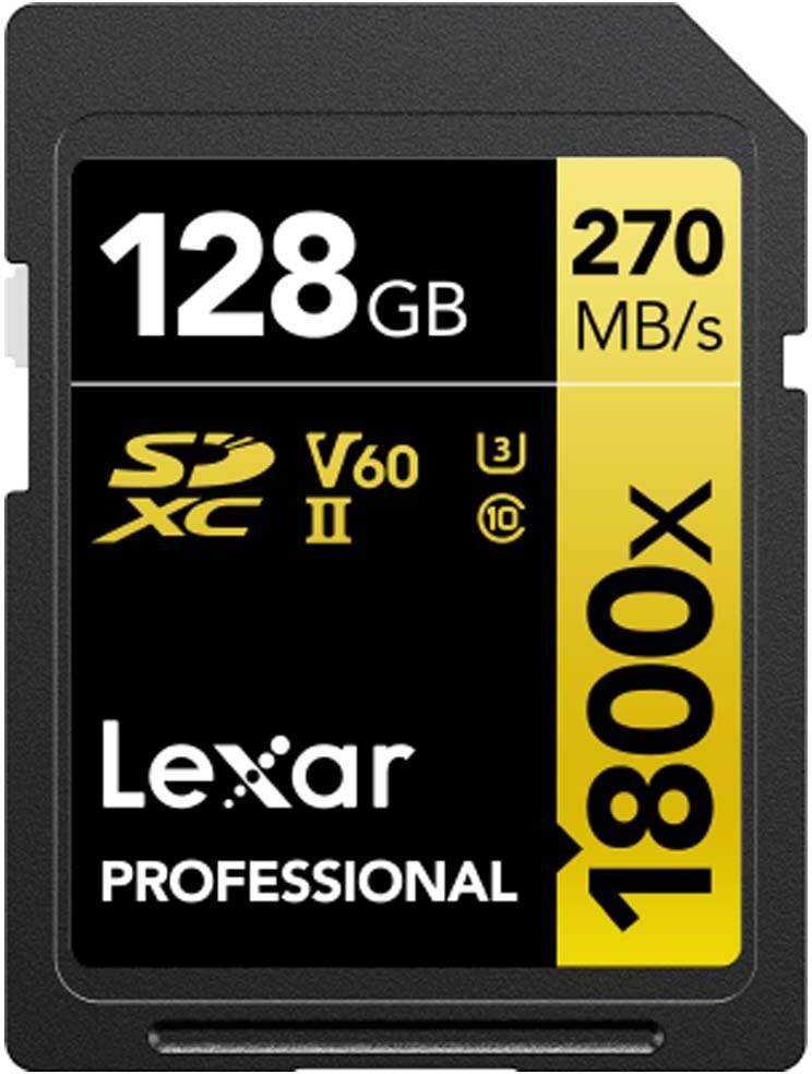 Lexar 128GB Professional 1800x 270MB/S UHS-II V60 SDXC Twin Pack- Electronics Accessories~~Memory~~Flash Memory~~Flash Memory Cards