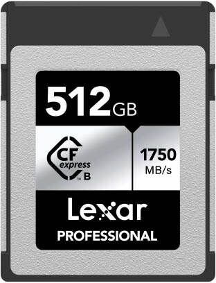 Lexar CFexpress PRO Type B Silver Series 512GB - R1750/W1300MB/s- Electronics Accessories~~Memory~~Flash Memory~~Flash Memory Cards