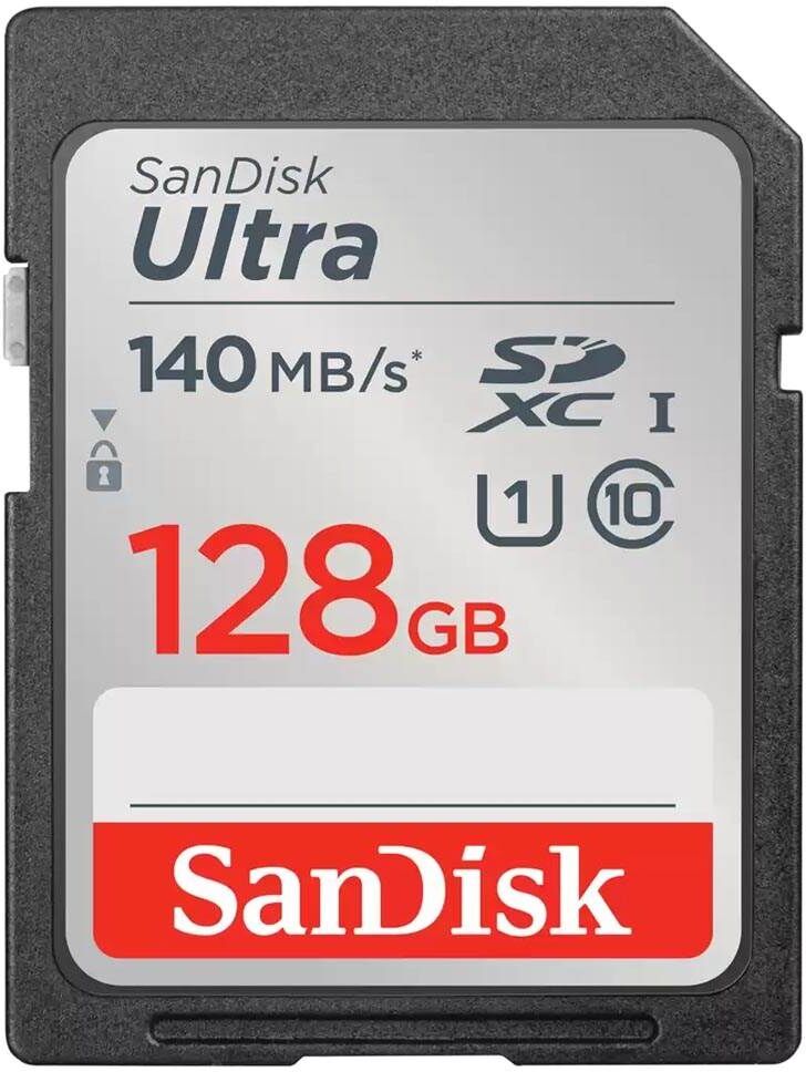 Sandisk Ultra SDXC 128GB 140MB/s Class 10 UHS-I- Electronics Accessories~~Memory~~Flash Memory~~Flash Memory Cards