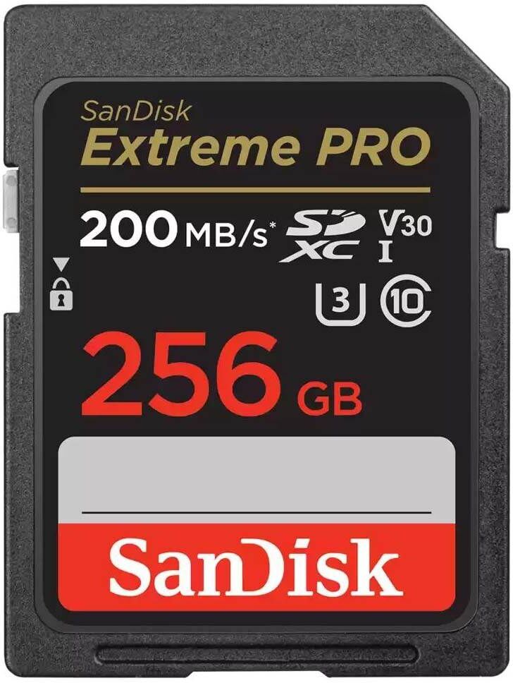 Sandisk 256GB Extreme PRO 200MB/s UHS-I SDXC Memory Card- Electronics Accessories~~Memory~~Flash Memory~~Flash Memory Cards