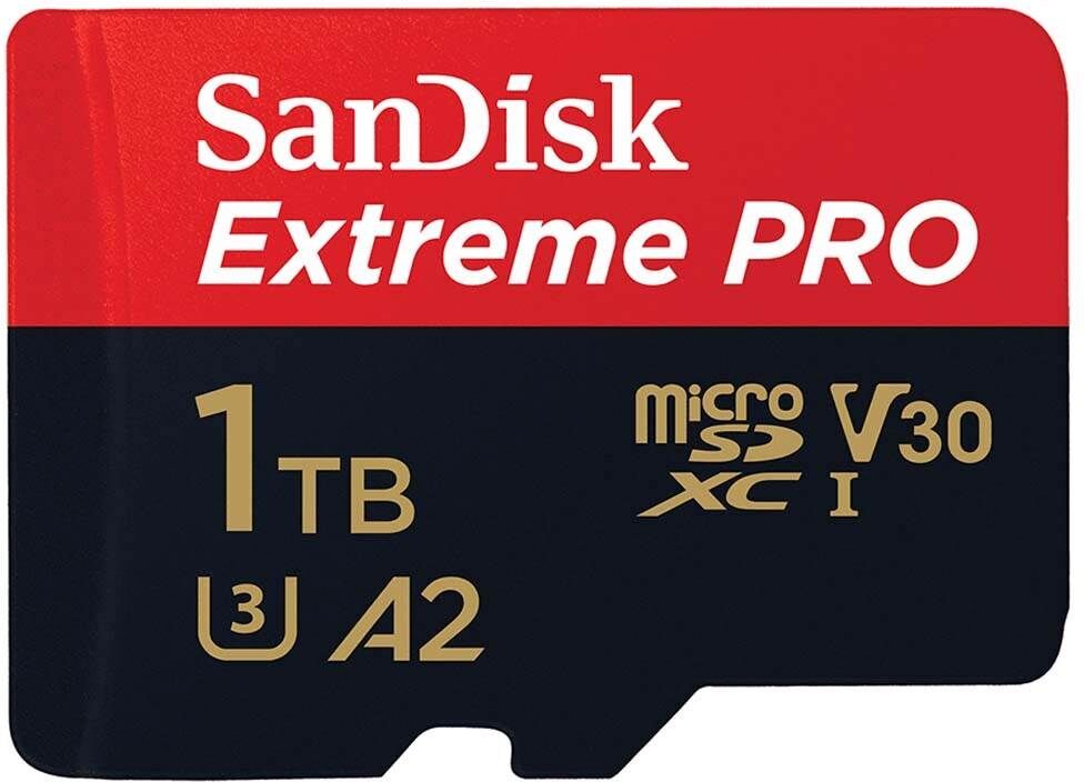 Sandisk 1TB Extreme PRO 200MB/s A2 UHS-I microSDXC with SD Adapter- Electronics Accessories~~Memory~~Flash Memory~~Flash Memory Cards