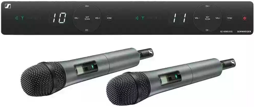 Sennheiser XSW 1-835 DUAL-GB Wireless dual vocal set. Includes 2 SKM 835-XSW handheld transmitters- Video~~Video Editing Hardware & Production Equipment