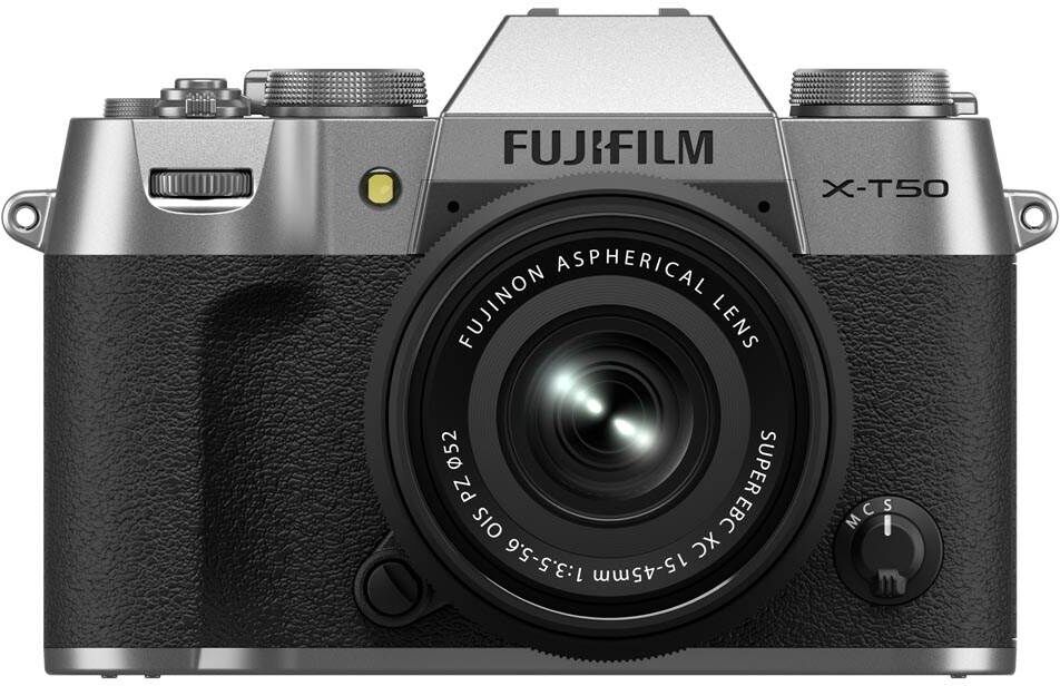 Fuji X-T50 Silver with XC 15-45mm f/3.5-5.6 Lens Kit- Cameras~~Digital Cameras~~Mirrorless System Digital Cameras