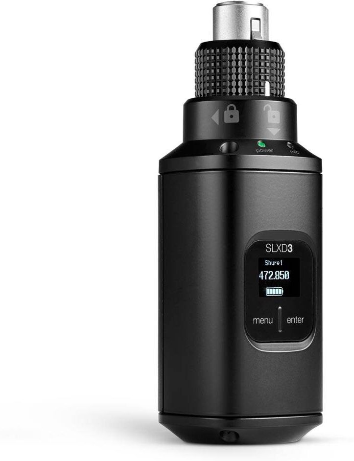 Shure SLXD3 Plug-On Digital Wireless Transmitter With XLR Connector- Audio~~Audio Accessories