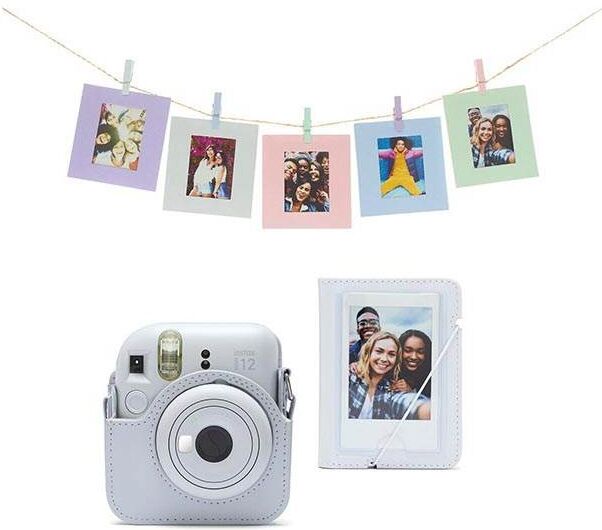 Fuji Instax Mini 12 Accessory Kit Clay White- Cameras~~Disposable Cameras