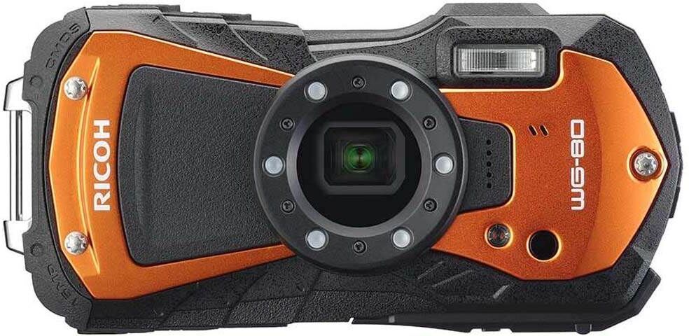 Ricoh WG-80 Digital Compact Camera Orange- Cameras~~Video Cameras