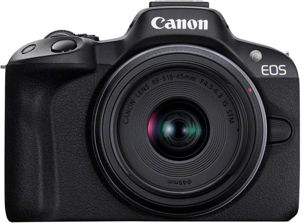 Canon EOS R50 Camera Black with RF-S 18-45mm Lens Kit- Cameras~~Digital Cameras~~Mirrorless System Digital Cameras