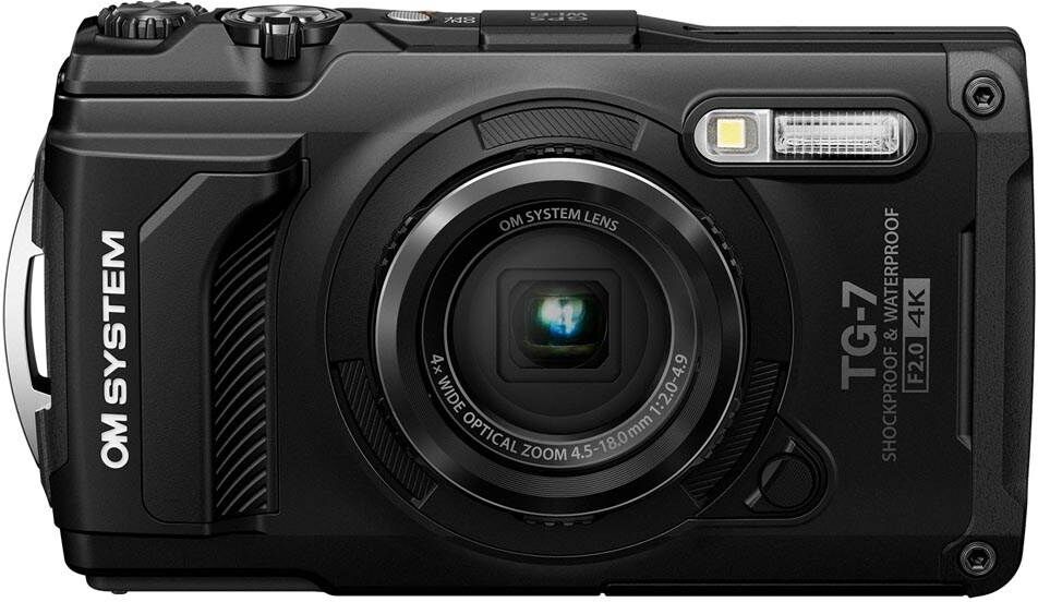 Olympus OM System Tough TG-7 Compact Action Camera Black- Cameras~~Video Cameras