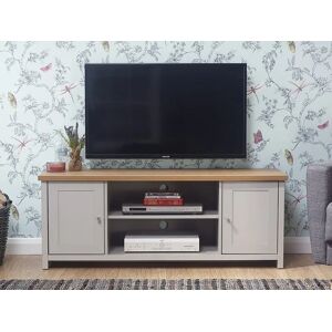 GFW Lancaster Grey and Oak 2 Door Large TV Cabinet