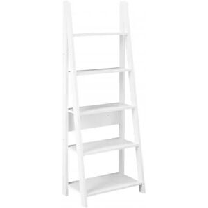 LPD Tiva White 5 Tier Ladder Bookcase