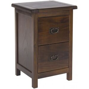 Core Products Core Boston Dark Antique Pine 2 Drawer Petite Bedside Table