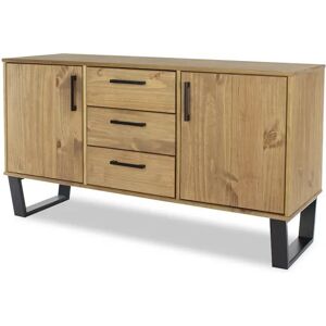 Core Products Core Texas 2 Door 3 Drawer Waxed Pine Medium Wooden Sideboard