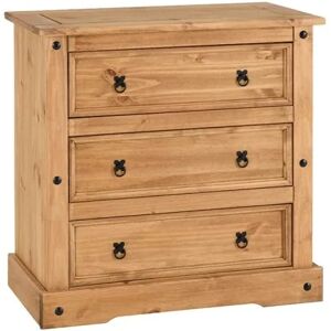 Seconique Corona Pine 3 Drawer Chest of Drawers