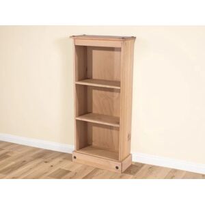 Core Products Core Corona Waxed Pine Low Narrow Wooden Bookcase
