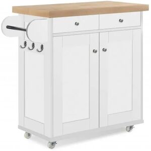 LPD Portland White 2 Door 2 Drawer Kitchen Island LPD Portland White 2 Door 2 Drawer Kitchen Island
