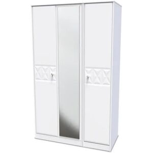 Welcome San Jose 3 Door Tall Mirrored Triple Wardrobe Assembled Welcome San Jose 3 Door Tall Mirrored Triple Wardrobe Assembled
