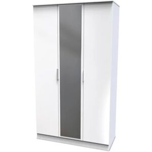 Welcome Plymouth 3 Door Mirrored Triple Wardrobe Assembled Welcome Plymouth 3 Door Mirrored Triple Wardrobe Assembled