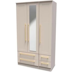 Welcome Haworth 3 Door 4 Drawer Tall Mirrored Triple Wardrobe Assembled Welcome Haworth 3 Door 4 Drawer Tall Mirrored Triple Wardrobe Assembled