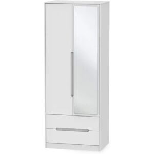 Welcome Monaco 2 Door 2 Drawer Tall Mirrored Double Wardrobe Assembled Welcome Monaco 2 Door 2 Drawer Tall Mirrored Double Wardrobe Assembled
