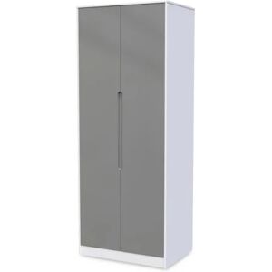 Welcome Monaco Gloss 2 Door Tall Double Wardrobe Assembled Welcome Monaco Gloss 2 Door Tall Double Wardrobe Assembled