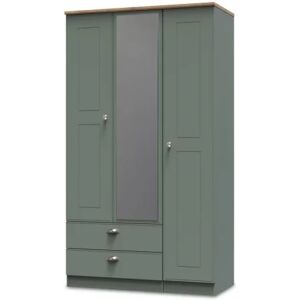 Welcome Victoria 3 Door 2 Drawer Tall Mirrored Triple Wardrobe Assembled Welcome Victoria 3 Door 2 Drawer Tall Mirrored Triple Wardrobe Assembled