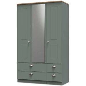 Welcome Victoria 3 Door 4 Drawer Tall Mirrored Triple Wardrobe Assembled Welcome Victoria 3 Door 4 Drawer Tall Mirrored Triple Wardrobe Assembled