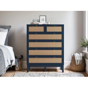 LPD Bordeaux Rattan and Blue 42 Drawer Chest of Drawers LPD Bordeaux Rattan and Blue 42 Drawer Chest of Drawers