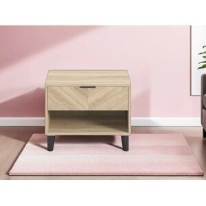 LPD Stockholm Chevron Light Oak 1 Drawer Bedside Table LPD Stockholm Chevron Light Oak 1 Drawer Bedside Table