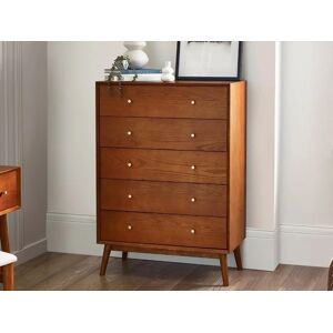 Julian Bowen Lowry Cherry Ash 5 Drawer Chest of Drawers Julian Bowen Lowry Cherry Ash 5 Drawer Chest of Drawers